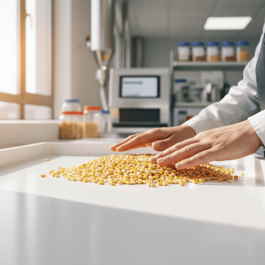 Quality inspection of yellow corn kernels