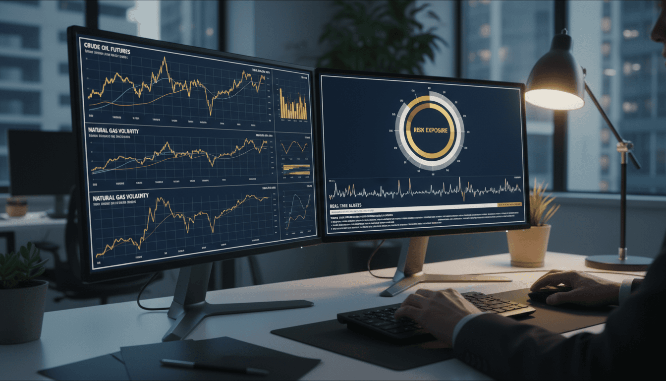 Advanced risk management trading dashboard with volatility monitoring
